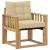 Canapea de exterior Lemn solid de Acacia și Textilene Alb GartenMobel Dekor