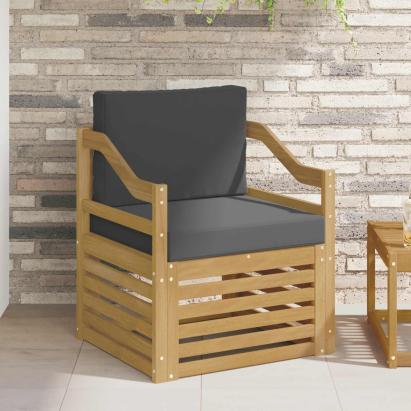 Canapea de exterior Poliester alb și antracit GartenMobel Dekor