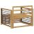 Canapea de exterior Lemn Solid de Acacia Alb GartenMobel Dekor