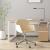 Scaun de birou pivotant, crem, material textil GartenMobel Dekor