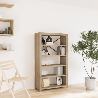 Bibliotecă cu 5 rafturi, 80x30x140 cm, lemn masiv de acacia GartenMobel Dekor