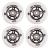 Set 4 roti role WORKER 84 mm cu rulmenti ABEC-9 Chrome, 82A