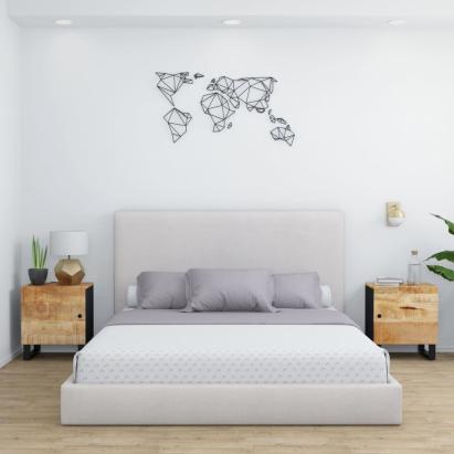 Noptiere, 2 buc., 40x33x46 cm, lemn masiv de acacia GartenMobel Dekor