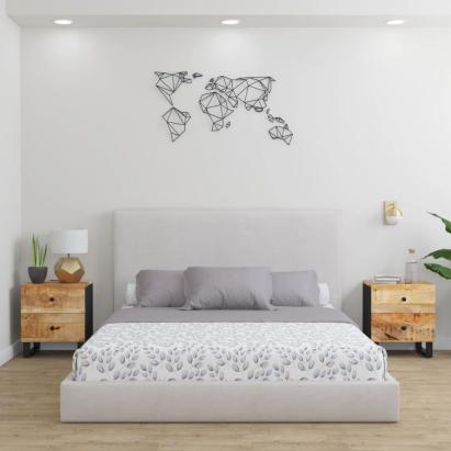 Noptiere, 2 buc., 40x33x46 cm, lemn masiv de acacia GartenMobel Dekor