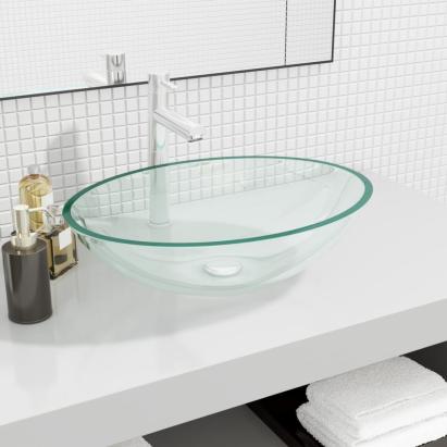 Chiuvetă, transparent, 50x37x14 cm, sticlă GartenMobel Dekor