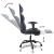 Scaun de gaming masaj/suport picioare negru&albastru piele eco GartenMobel Dekor
