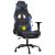 Scaun de gaming masaj/suport picioare negru&albastru piele eco GartenMobel Dekor