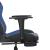 Scaun de gaming masaj/suport picioare negru&albastru piele eco GartenMobel Dekor