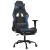 Scaun de gaming masaj/suport picioare negru&albastru piele eco GartenMobel Dekor
