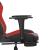 Scaun de gaming cu masaj/suport picioare, negru/roșu, piele eco GartenMobel Dekor