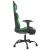 Scaun gaming de masaj/suport picioare, negru/verde, piele eco GartenMobel Dekor