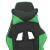 Scaun gaming de masaj/suport picioare, negru/verde, piele eco GartenMobel Dekor