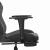 Scaun de gaming cu masaj/suport picioare, negru/gri, piele eco GartenMobel Dekor