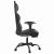 Scaun de gaming cu masaj/suport picioare, negru/gri, piele eco GartenMobel Dekor