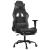 Scaun de gaming cu masaj/suport picioare, negru/gri, piele eco GartenMobel Dekor