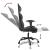 Scaun de gaming cu masaj/suport picioare, negru/gri, piele eco GartenMobel Dekor