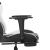 Scaun de gaming masaj/suport picioare alb/negru piele eco GartenMobel Dekor
