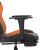 Scaun gaming masaj/suport picioare, negru/portocaliu, piele eco GartenMobel Dekor