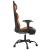 Scaun gaming masaj/suport picioare, negru/portocaliu, piele eco GartenMobel Dekor
