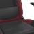 Scaun de gaming masaj/suport picioare negru/roșu vin piele eco GartenMobel Dekor