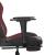 Scaun de gaming masaj/suport picioare negru/roșu vin piele eco GartenMobel Dekor