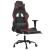 Scaun de gaming masaj/suport picioare negru/roșu vin piele eco GartenMobel Dekor