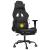 Scaun de gaming cu masaj/suport picioare, negru, piele eco GartenMobel Dekor