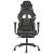 Scaun de gaming masaj/suport picioare negru/Camuflaj piele eco GartenMobel Dekor
