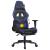 Scaun de gaming masaj/suport picioare negru/albastru piele eco GartenMobel Dekor