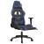 Scaun de gaming masaj/suport picioare negru/albastru piele eco GartenMobel Dekor