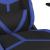 Scaun de gaming masaj/suport picioare negru/albastru piele eco GartenMobel Dekor