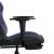 Scaun de gaming masaj/suport picioare negru/albastru piele eco GartenMobel Dekor
