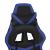 Scaun de gaming masaj/suport picioare negru/albastru piele eco GartenMobel Dekor