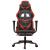 Scaun de gaming cu masaj/suport picioare, negru/roșu, piele eco GartenMobel Dekor