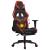 Scaun de gaming cu masaj/suport picioare, negru/roșu, piele eco GartenMobel Dekor
