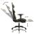 Scaun de gaming cu masaj/suport picioare negru/auriu piele eco GartenMobel Dekor