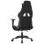 Scaun de gaming cu masaj/suport picioare negru/auriu piele eco GartenMobel Dekor