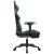 Scaun gaming de masaj/suport picioare, negru/verde, piele eco GartenMobel Dekor