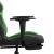 Scaun gaming de masaj/suport picioare, negru/verde, piele eco GartenMobel Dekor