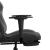 Scaun de gaming cu masaj/suport picioare, negru/gri, piele eco GartenMobel Dekor