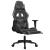 Scaun de gaming cu masaj/suport picioare, negru/gri, piele eco GartenMobel Dekor