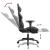 Scaun de gaming cu masaj/suport picioare, negru/gri, piele eco GartenMobel Dekor