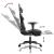 Scaun de gaming masaj/suport picioare alb/negru piele eco GartenMobel Dekor