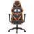 Scaun gaming masaj/suport picioare, negru/portocaliu, piele eco GartenMobel Dekor