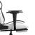 Scaun de gaming masaj/suport picioare alb/negru piele eco GartenMobel Dekor