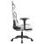 Scaun de gaming masaj/suport picioare alb/negru piele eco GartenMobel Dekor