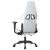 Scaun de gaming masaj/suport picioare alb/negru piele eco GartenMobel Dekor