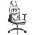 Scaun de gaming masaj/suport picioare alb/negru piele eco GartenMobel Dekor