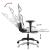 Scaun de gaming masaj/suport picioare alb/negru piele eco GartenMobel Dekor