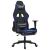 Scaun de gaming masaj/suport picioare negru/albastru piele eco GartenMobel Dekor